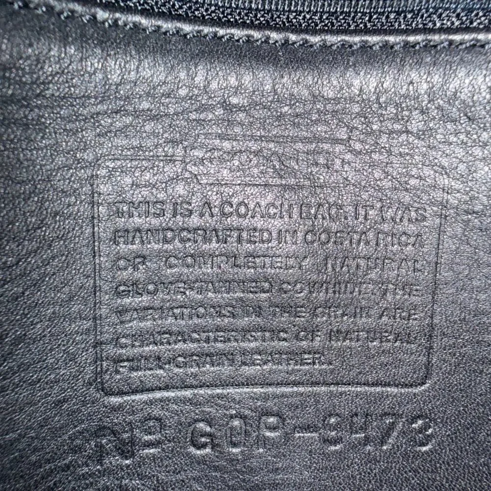 COACH Vintage Black Leather Crossbody/Shoulder Bag #9473 / Adjustable Strap Q
